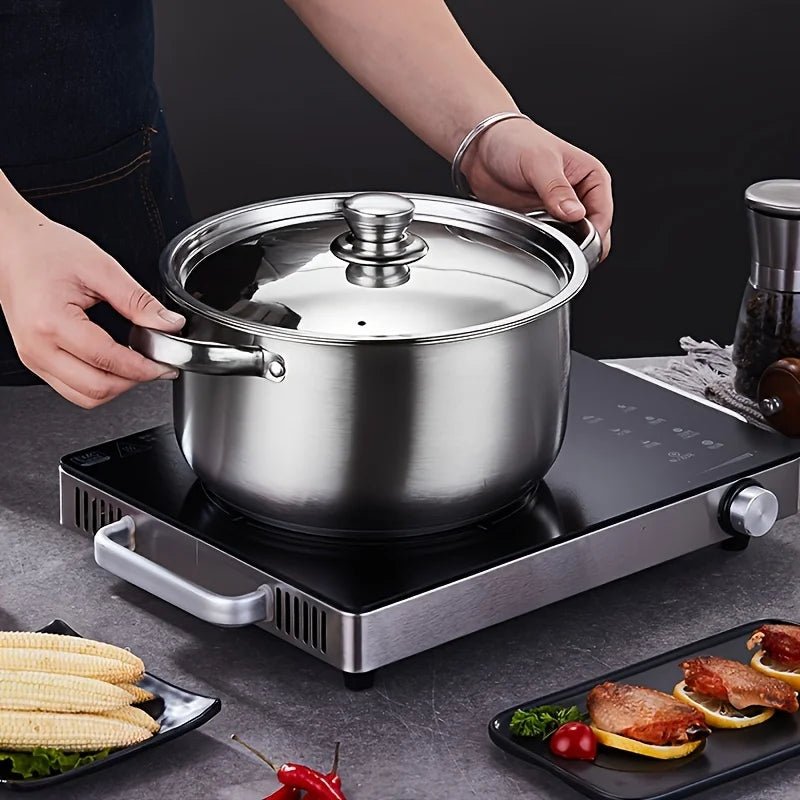 Batterie de Cuisine 4 Pièces Inox 18/10 Professionnel – Grande Capacité, Tous Feux (Induction) - Prati - Kitchen