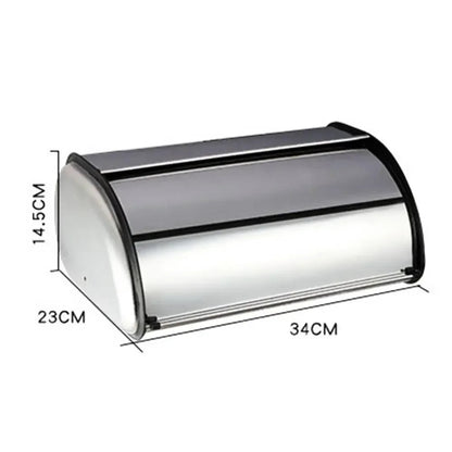 Boîte à pain Grande Capacité en Acier Inoxydable (Inox) - Pour Conserver la Fraîcheur du Pain et des Pâtisseries - Prati - Kitchen