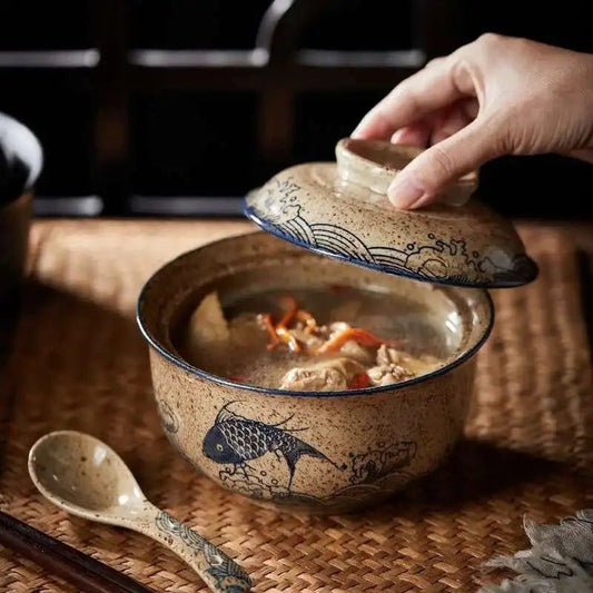 bol à ramen en céramique avec couvercle - Prati - Kitchen