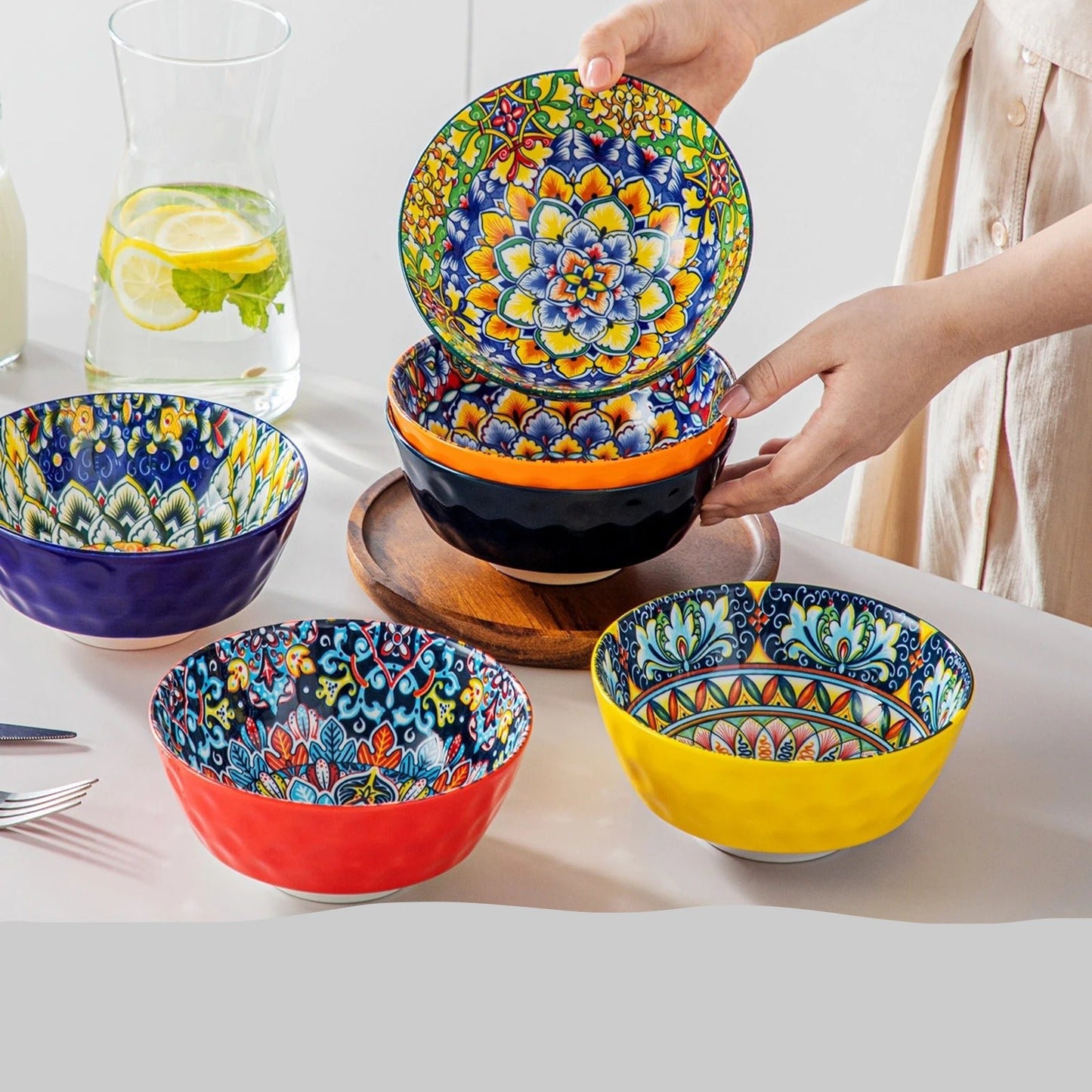 Bols céramique colorés VANCASSO 12cm soupe céréales - Prati - Kitchen