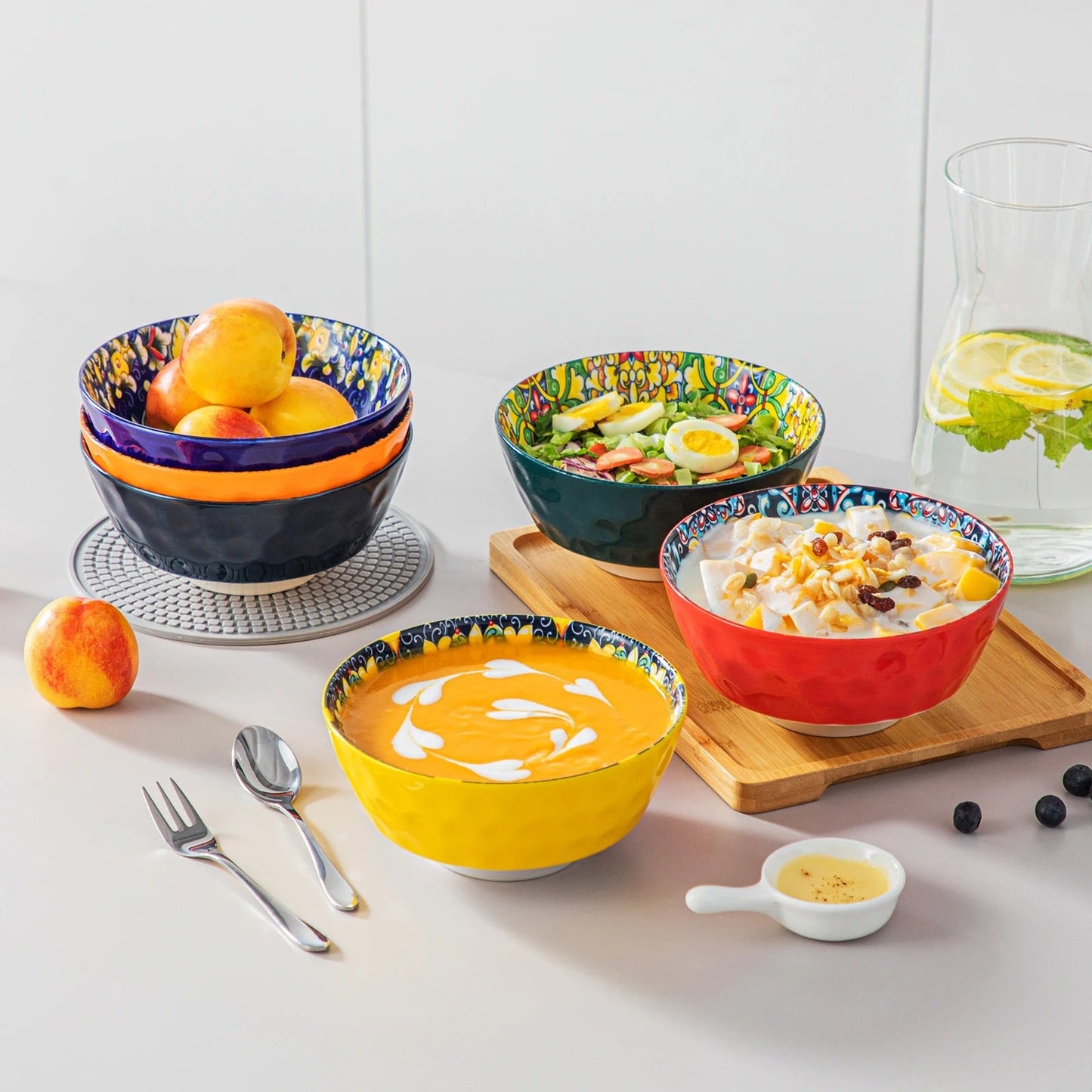Bols céramique colorés VANCASSO 12cm soupe céréales - Prati - Kitchen
