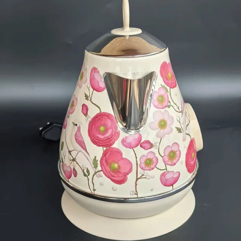 Bouilloire Électrique Rétro 1.7L – Acier Inoxydable 18/10, Thermomètre Intégré, Sans Fil, 1850W – Mise Hors Tension Automatique – pour Thé et Café - Prati - Kitchen