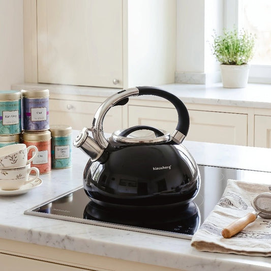 Bouilloire sifflante inox brillante 3l - Prati-Kitchen