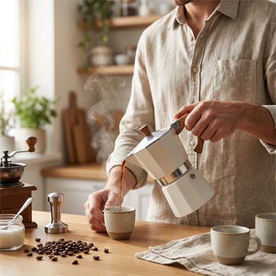 Cafetière italienne moka en aluminium pour expresso manuel - 3 tasses - Prati - Kitchen