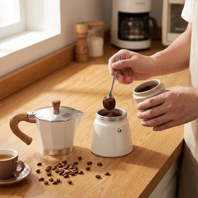 Cafetière italienne moka en aluminium pour expresso manuel - 3 tasses - Prati - Kitchen