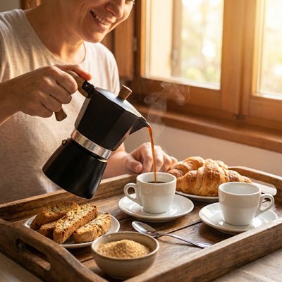 Cafetière italienne moka en aluminium pour expresso manuel - 3 tasses - Prati - Kitchen