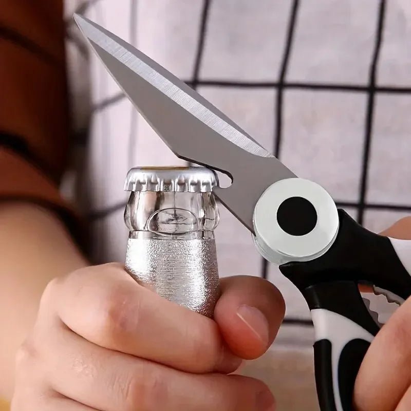 Ciseaux de Cuisine Professionnelle | Cisaille Multifonctionnels Ultra - Tranchants | Acier Inoxydable Lourd pour Os de Volaille et Viande | Robuste et Durable - Prati - Kitchen