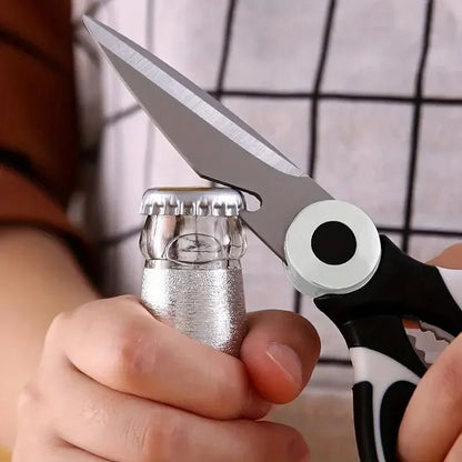 Ciseaux de Cuisine Professionnelle | Cisaille Multifonctionnels Ultra - Tranchants | Acier Inoxydable Lourd pour Os de Volaille et Viande | Robuste et Durable - Prati - Kitchen