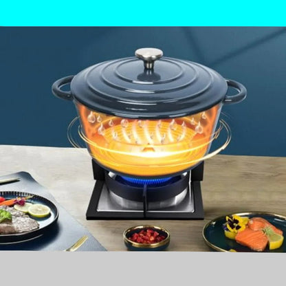 Cocotte de Cuisine en Fonte Émaillée 4 Pièces 🥘 | Ensemble Casseroles, Marmite Four Hollandais et Poêle Skillet | Qualité Professionnelle - Prati - Kitchen