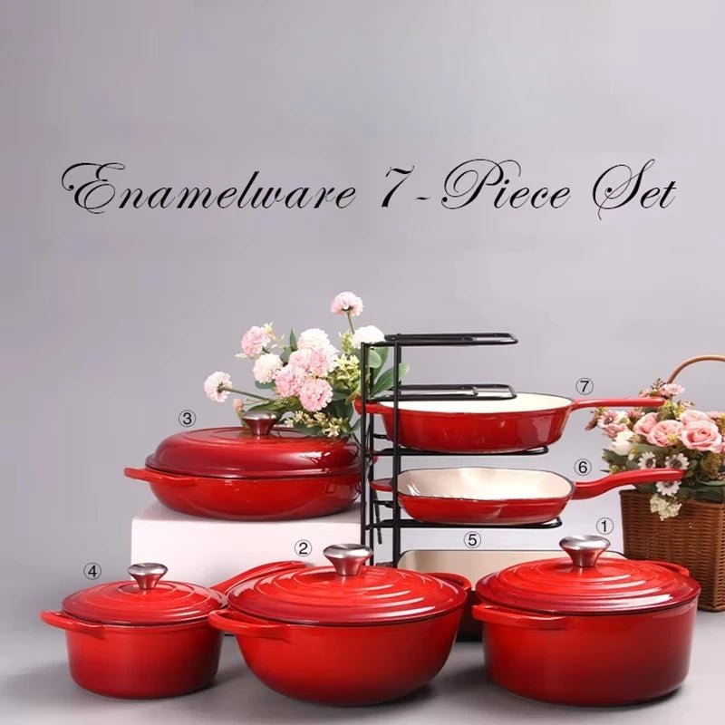 cocotte en fonte émaillée | 7 Pièces - Prati - Kitchen
