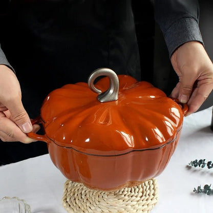 Cocotte en fonte émaillée citrouille 24cm - Prati-Kitchen