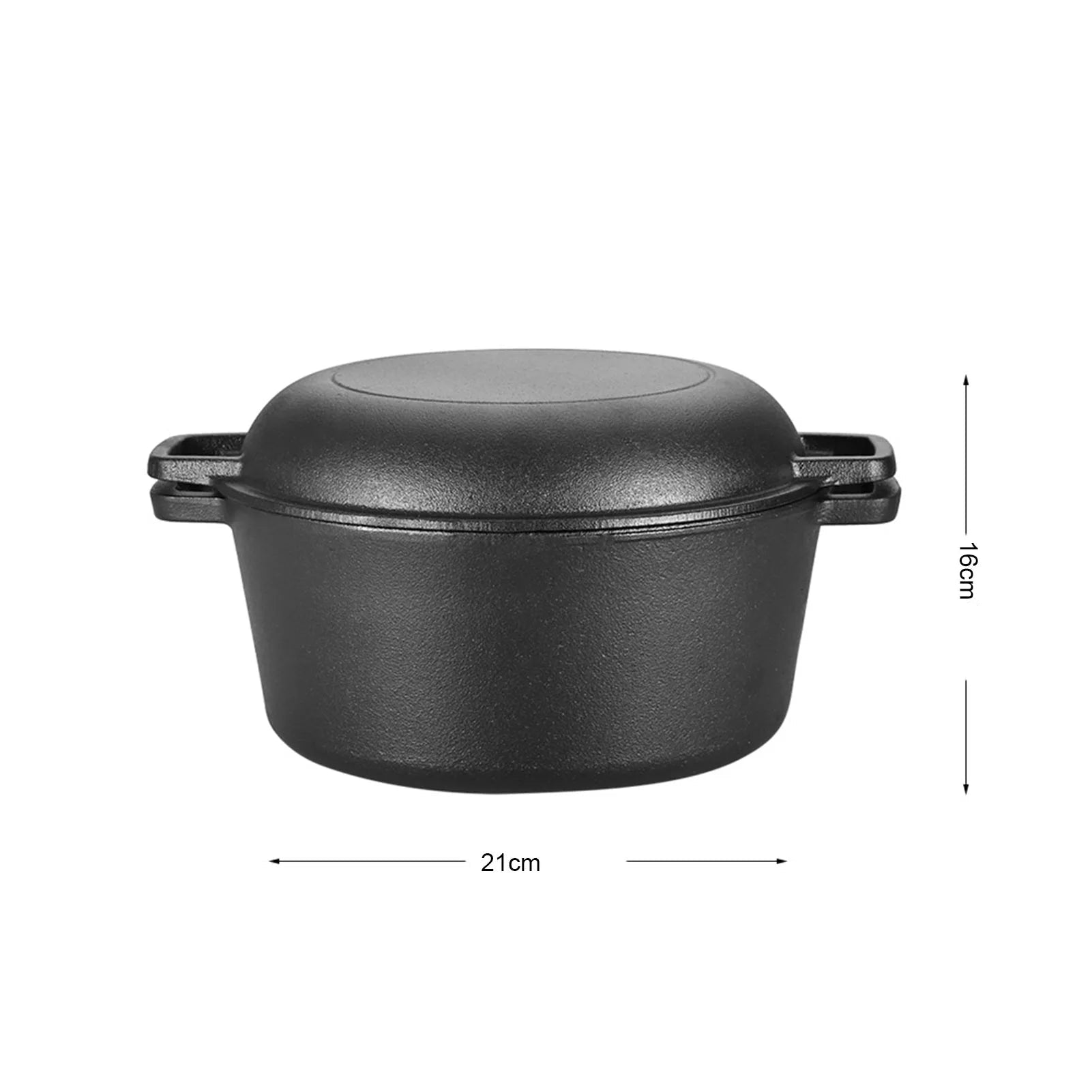 cocotte en fonte ronde avec couvercle grill 2 en 1 - Prati - Kitchen