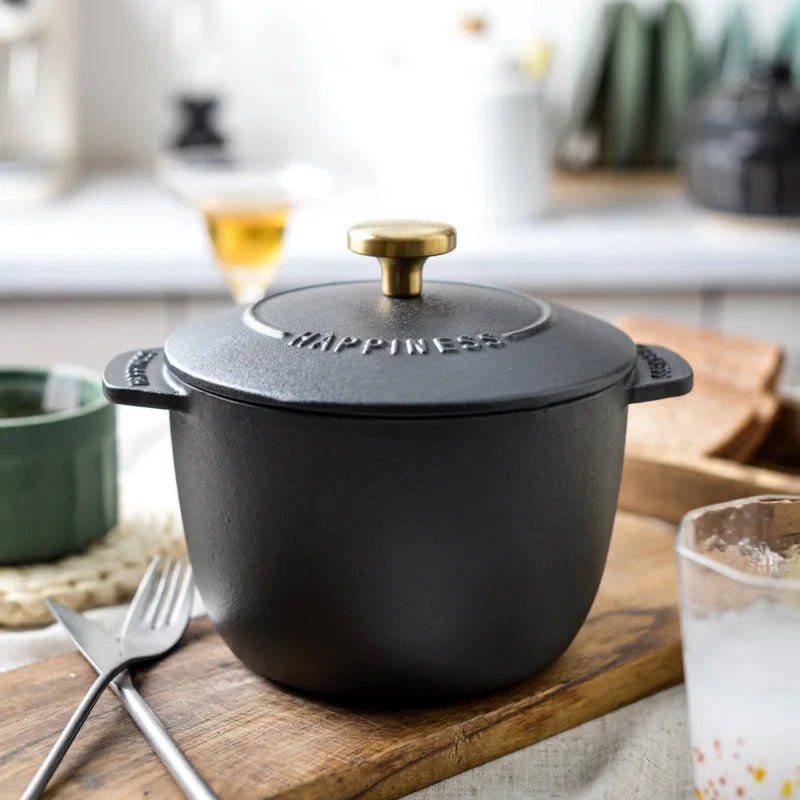 Cocotte / Faitout en Fonte HAPPINESS (Noir) - Prati - Kitchen