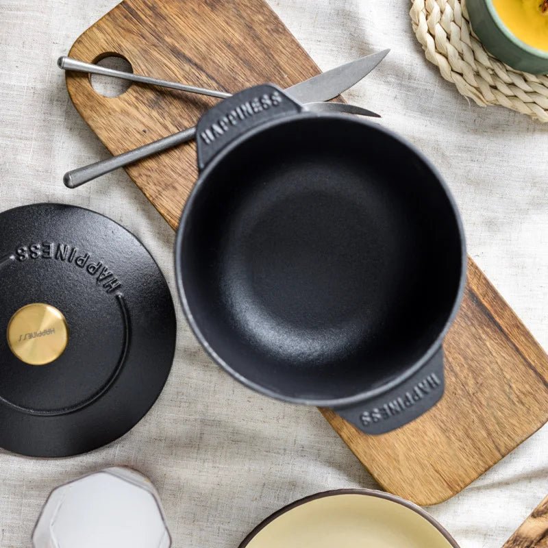 Cocotte / Faitout en Fonte HAPPINESS (Noir) - Prati - Kitchen