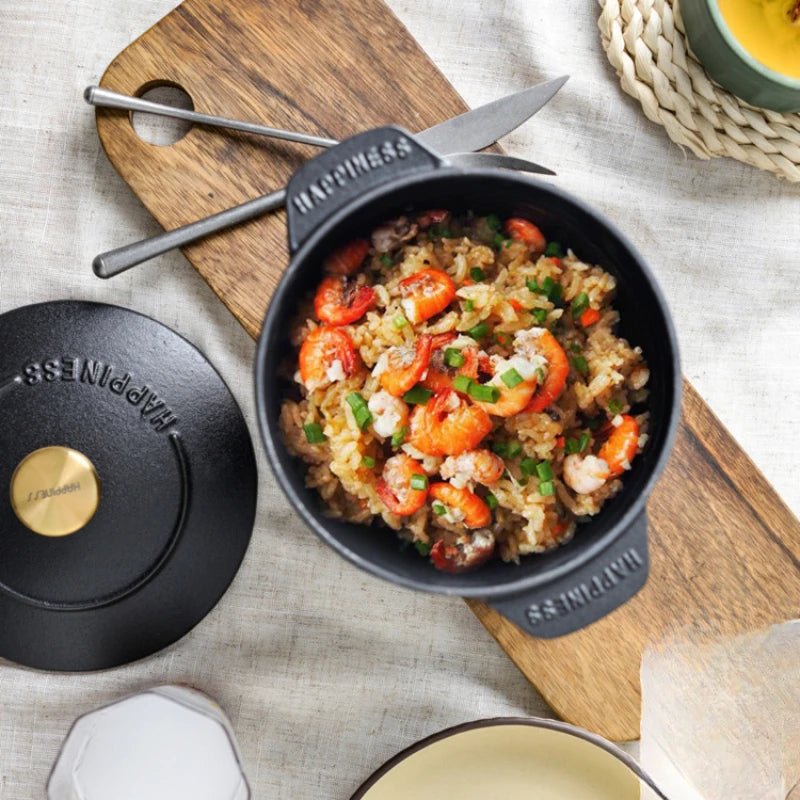 Cocotte / Faitout en Fonte HAPPINESS (Noir) - Prati - Kitchen