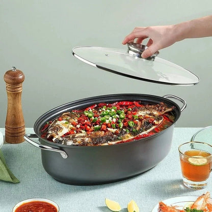 COOKER KING | Pot à Poisson Ovale Vapeur Antiadhésif en Fer - Prati - Kitchen