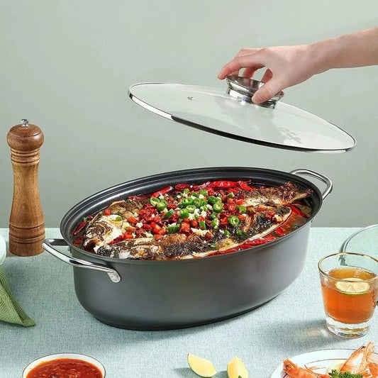 COOKER KING | Pot à Poisson Ovale Vapeur Antiadhésif en Fer - Prati - Kitchen