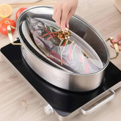Cuiseur poisson acier inoxydable 38cm - Prati-Kitchen