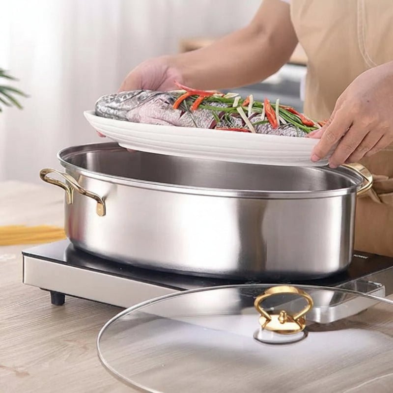 Cuiseur poisson acier inoxydable 38cm - Prati-Kitchen