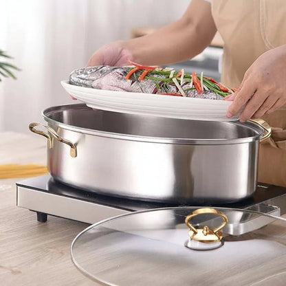 Cuiseur poisson acier inoxydable 38cm - Prati-Kitchen