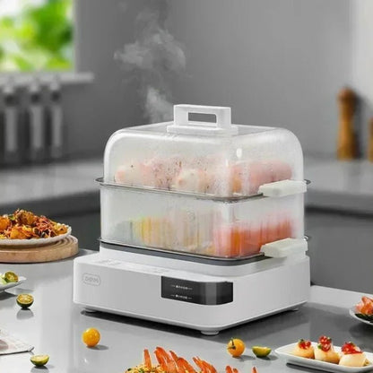 cuiseur vapeur électrique 3 compartiments - cuisine saine et rapide - Prati - Kitchen