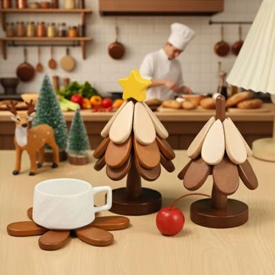 Dessous de Plats, Tasses, Casseroles en Bois Massif Design (Anti - Brûlure) - Prati - Kitchen