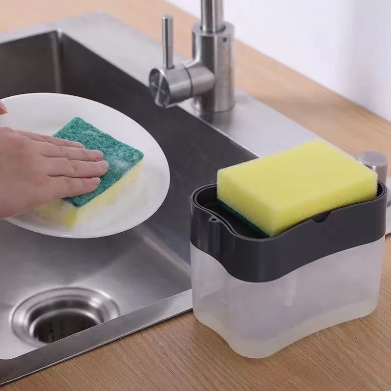 Distributeur de liquide vaisselle avec porte éponge - Prati - Kitchen