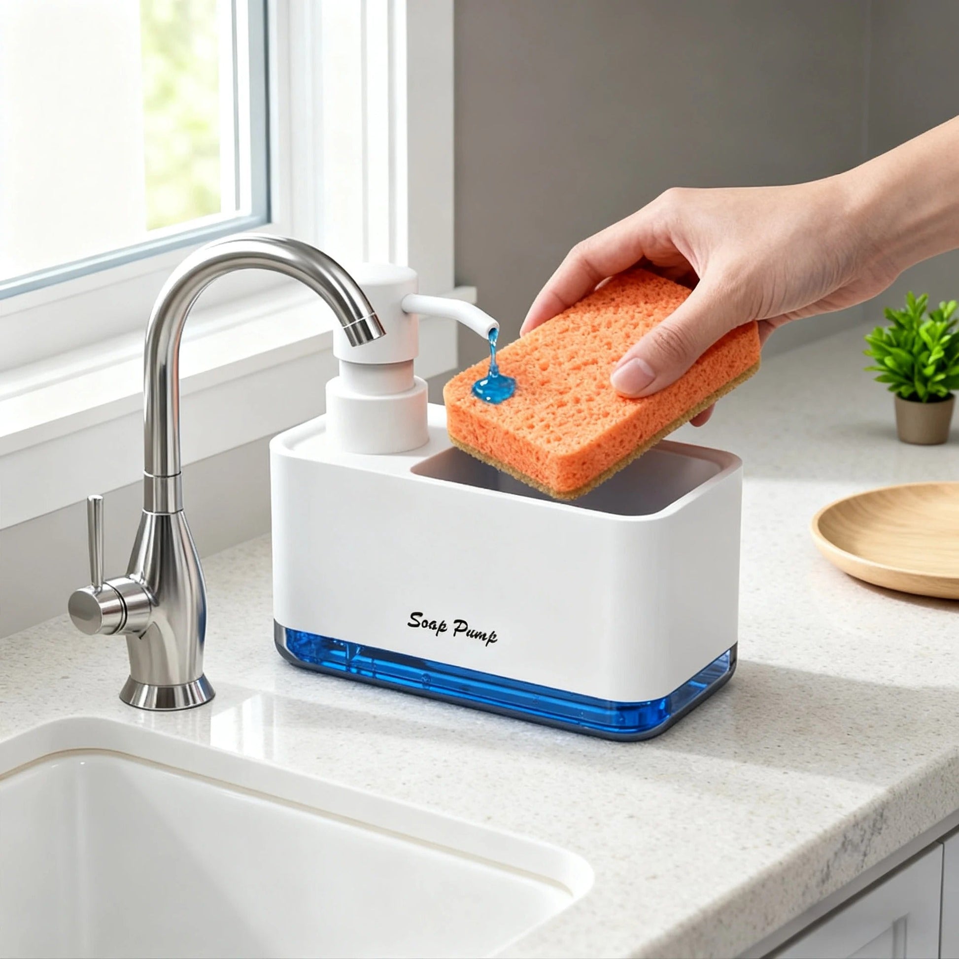 Distributeur liquide vaisselle et porte éponge - Prati - Kitchen
