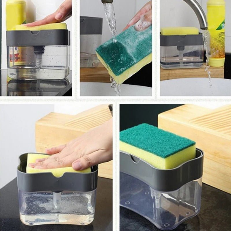 Distributeur liquide vaisselle porte éponge - Prati - Kitchen