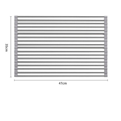 Égouttoir évier enroulable gris inox - Prati - Kitchen