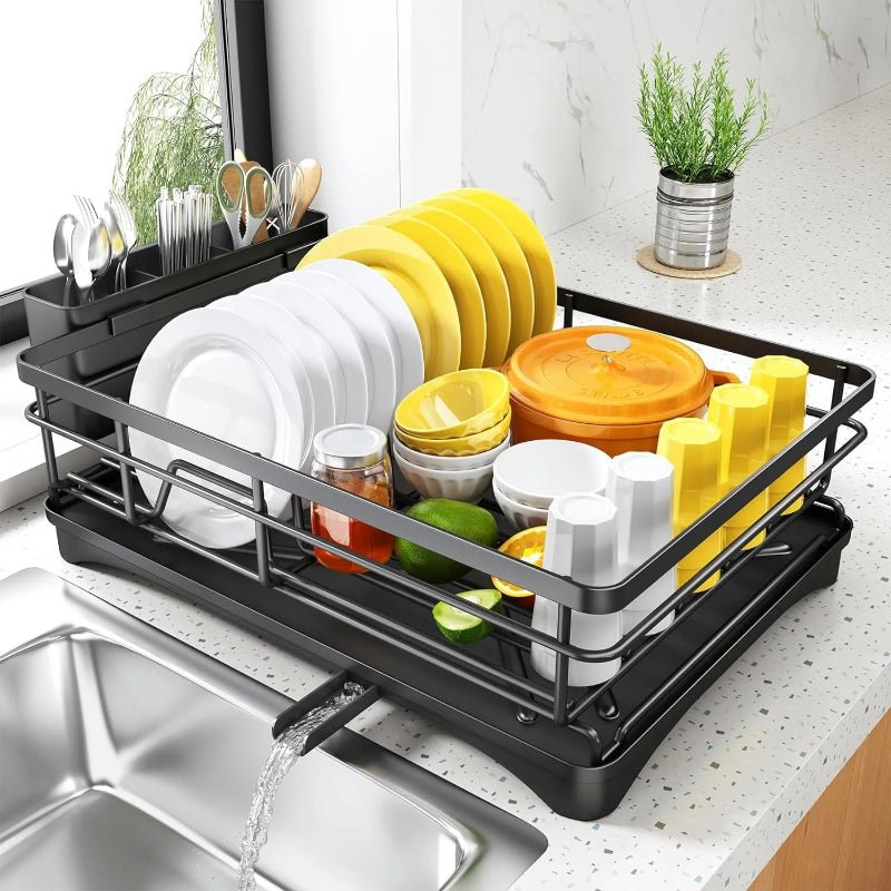 Égouttoir vaisselle extensible métal noir - Prati-Kitchen