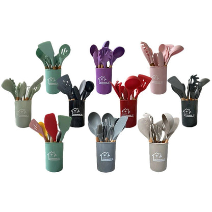 Ensemble de 12 ustensiles de cuisine en silicone antiadhésifs - Prati - Kitchen