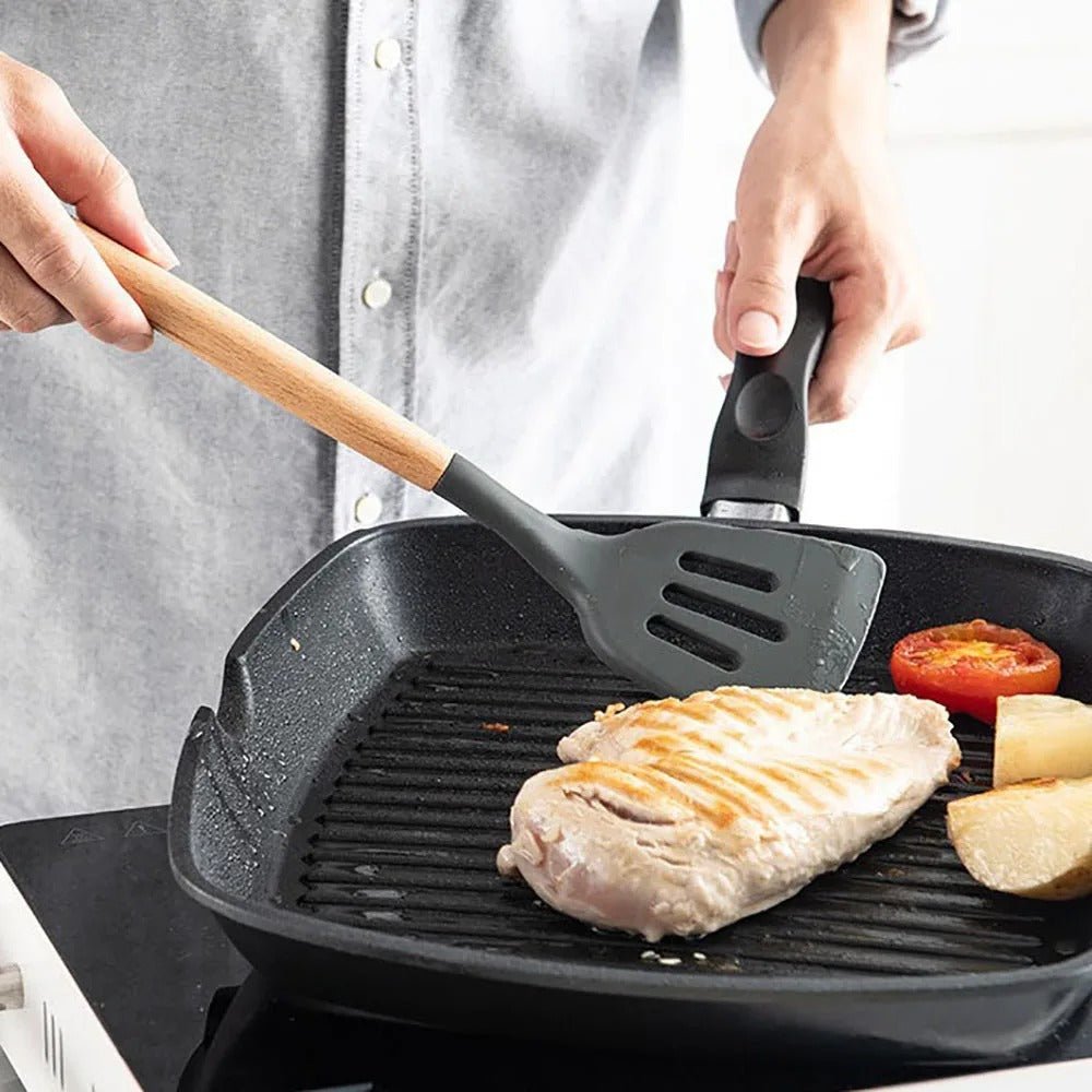 Ensemble de 12 ustensiles de cuisine en silicone antiadhésifs - Prati - Kitchen