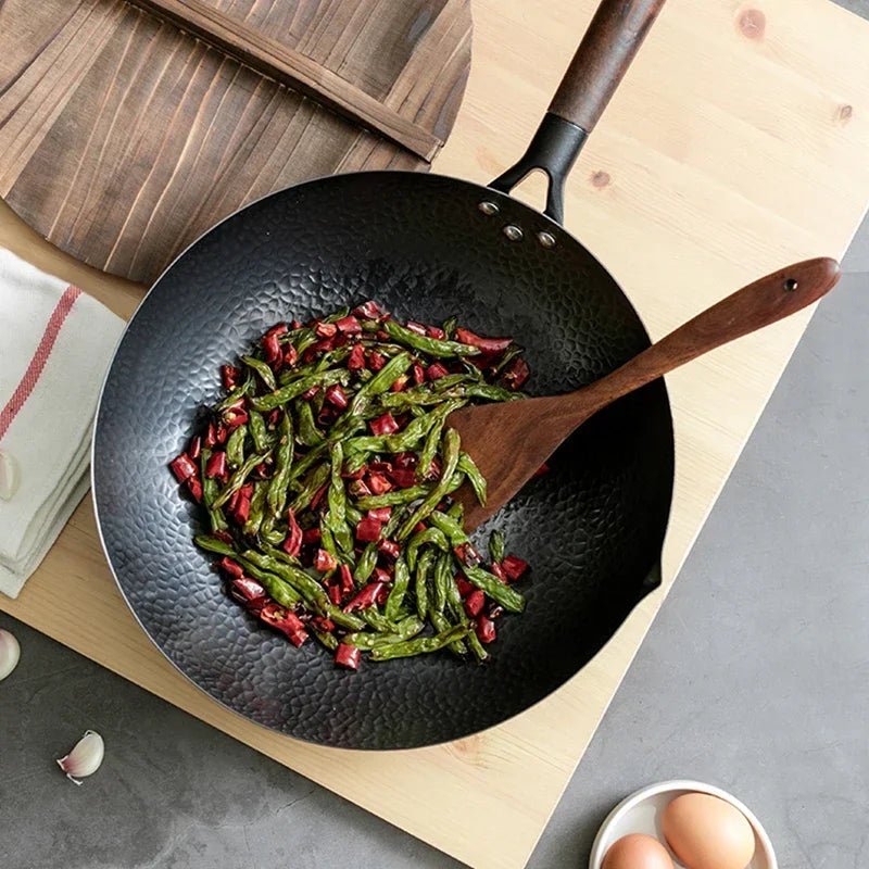 Ensemble de wok avec couvercle en bois - Prati - Kitchen