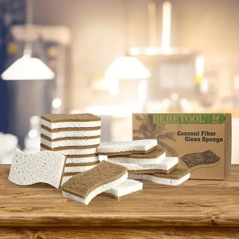 Éponge à récurer naturelle en noix de coco | 6 pièces - Prati - Kitchen