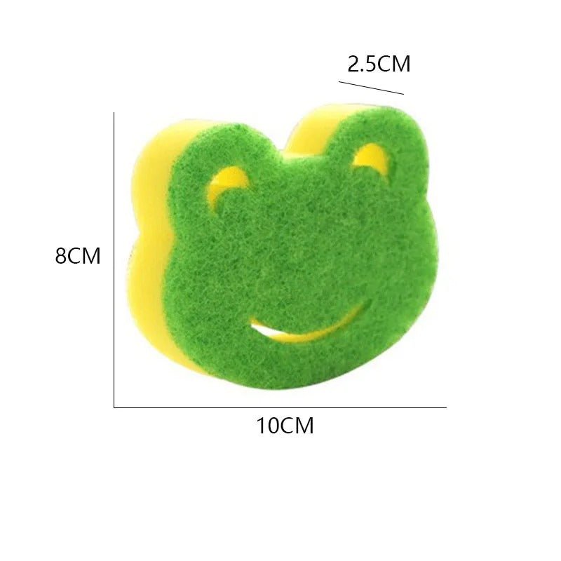 Éponge à vaisselle grenouille verte, nettoyage cuisine 4 pièces - Prati - Kitchen