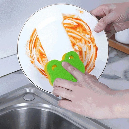 Éponge à vaisselle grenouille verte, nettoyage cuisine 4 pièces - Prati - Kitchen
