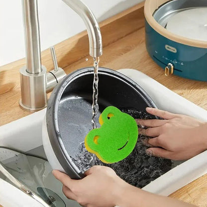 Éponge à vaisselle grenouille verte, nettoyage cuisine 4 pièces - Prati - Kitchen