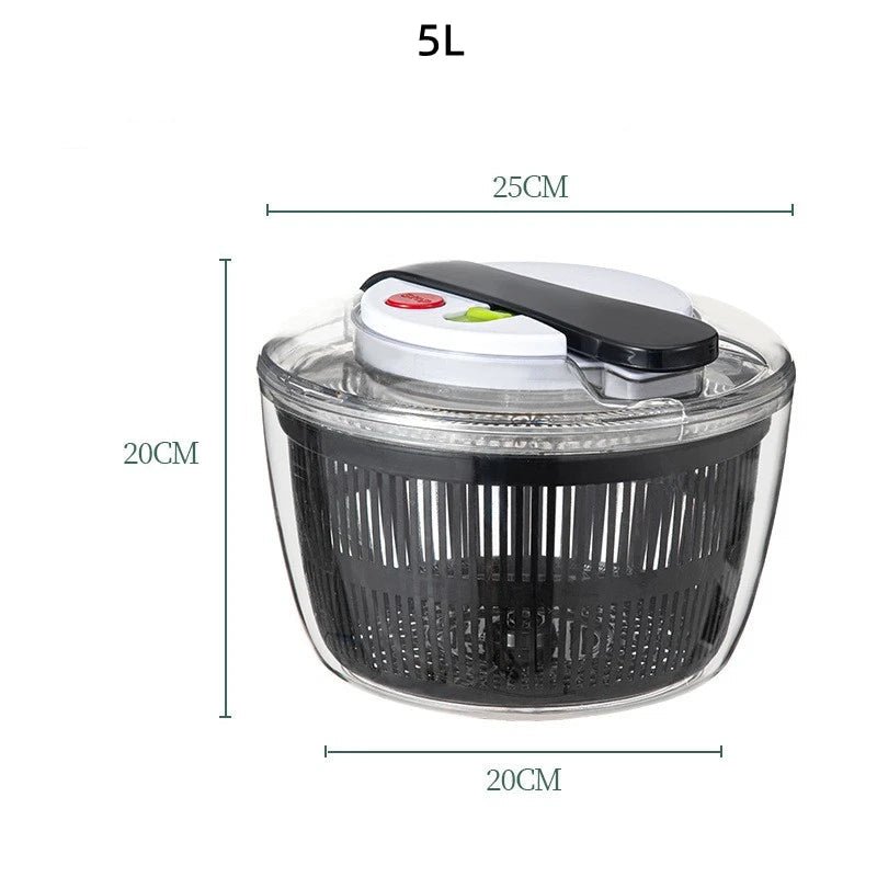 Essoreuse à Salade Multifonction 5 L | Lave - Légumes et Égouttoir à Fruits Professionnel - Prati - Kitchen