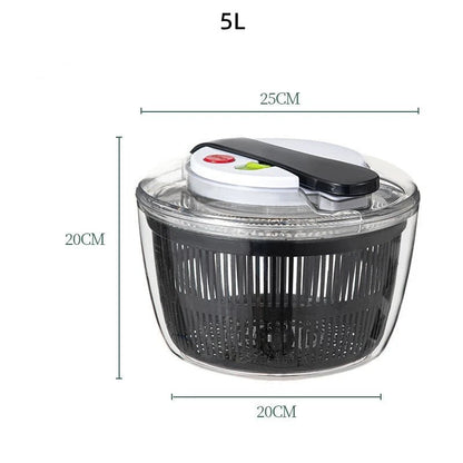 Essoreuse à Salade Multifonction 5 L | Lave - Légumes et Égouttoir à Fruits Professionnel - Prati - Kitchen