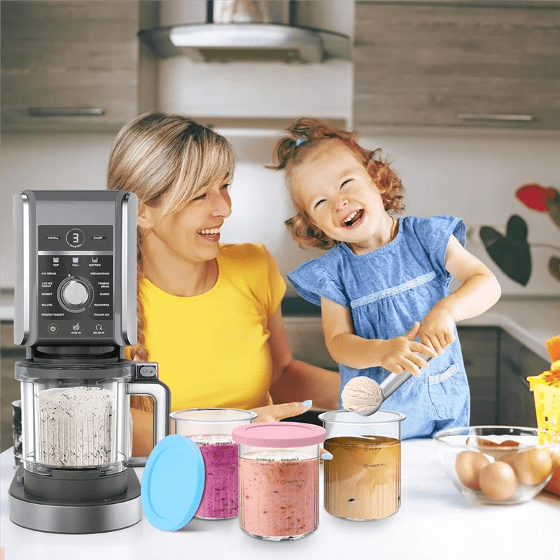 fabrication crème glacée avec maman