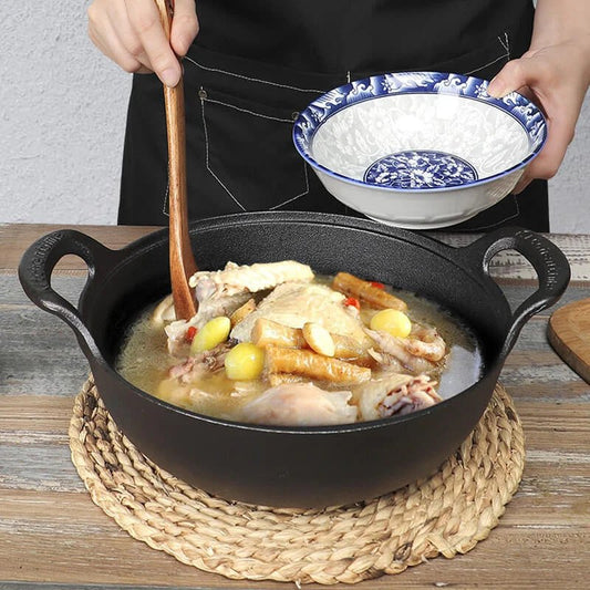 faitout- en- fonte- - cocotte- ronde- avec- couvercle