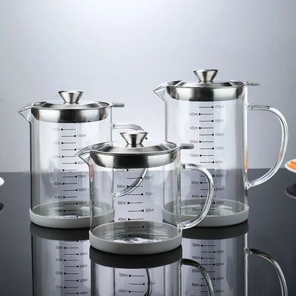 filtre à huile de cuisson réutilisable en verre doseur gradué - Prati - Kitchen