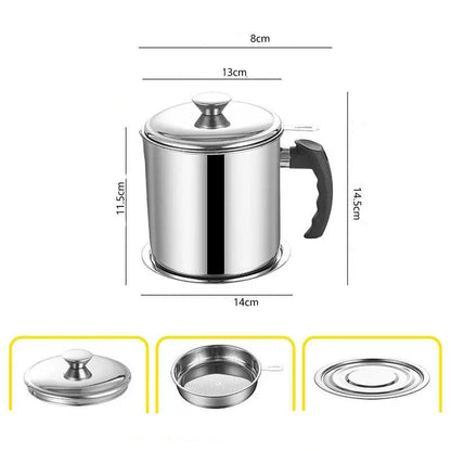 Filtre à huile de friture réutilisable en acier inoxydable avec crépine fine - Prati - Kitchen