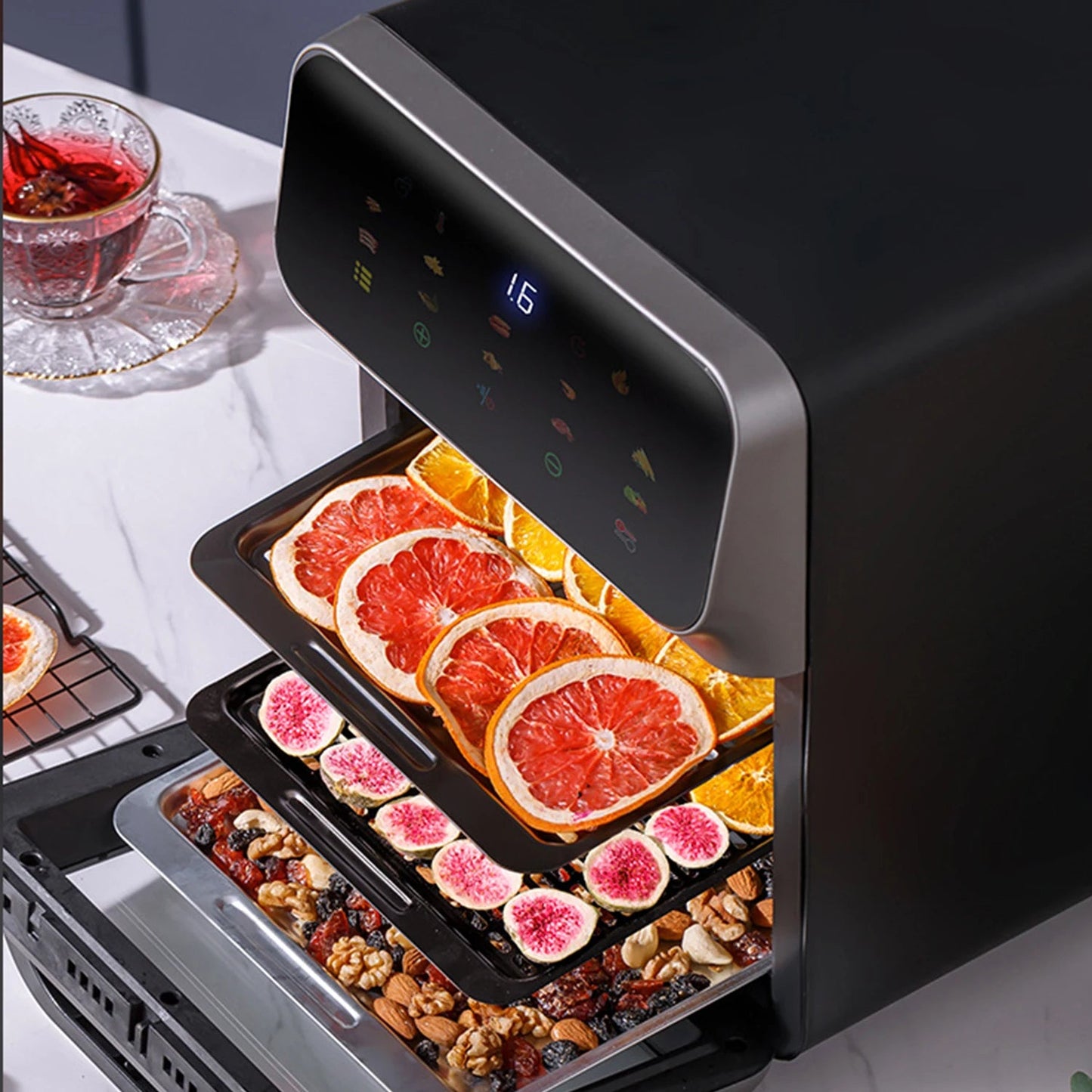 four- air- fryer- XXL- à- Grande- Capacité | Friteuse- Sans- Huile- Multifonction : fruits- desséché