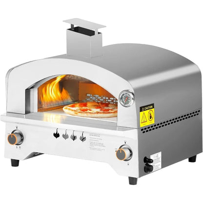 four à pizza sur fond blanc