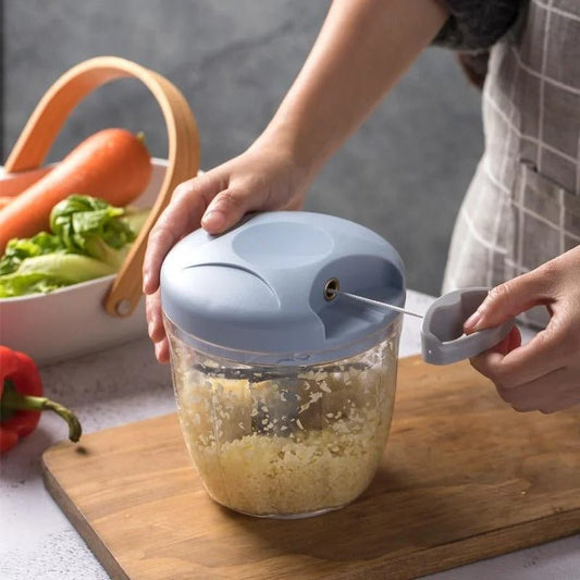 Hachoir manuel à cordon pour légumes et ail | Format compact 900ml - Prati - Kitchen