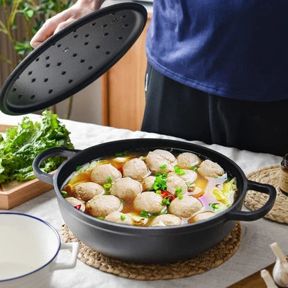 HAPPINESS | Cocotte en Fonte Émaillé Multifonctionnelle | (Soupe, Fruits de Mer et Ragoût) | Facile à Nettoyer - Prati - Kitchen