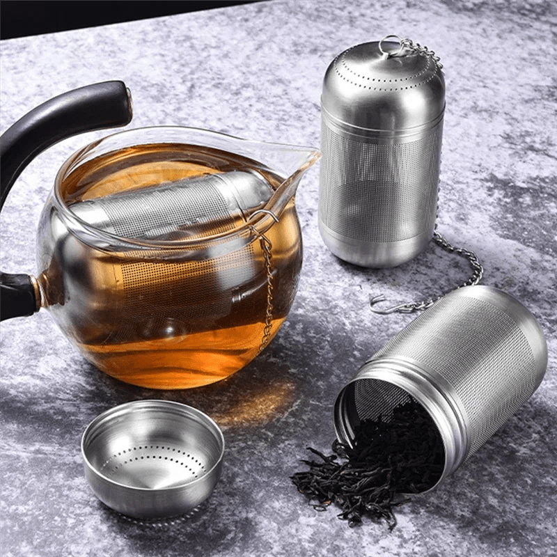 Infuseur à Thé Grande Capacité pour Théière | Passoire Acier Inoxydable18/10 (304) Réutilisable | Filtre Maille Fine Anti - Résidus | Pour Thé en Vrac et Tisanes - Prati - Kitchen