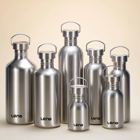 LENO | Bouteille d'Eau en Acier Inoxydable Grande Capacité | Flacon à Large Ouverture | Simple Paroi - Prati - Kitchen
